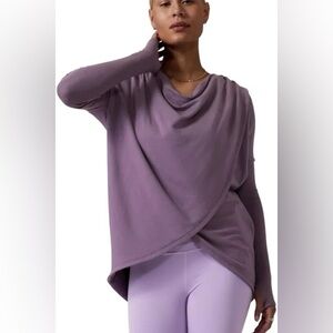 Athleta Purana Wrap Hoodie Sweatshirt In Purple Women's size S